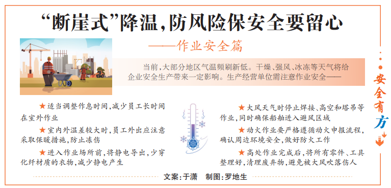 科普 | “断崖式”降温,防风险保安全要留心——作业安全篇