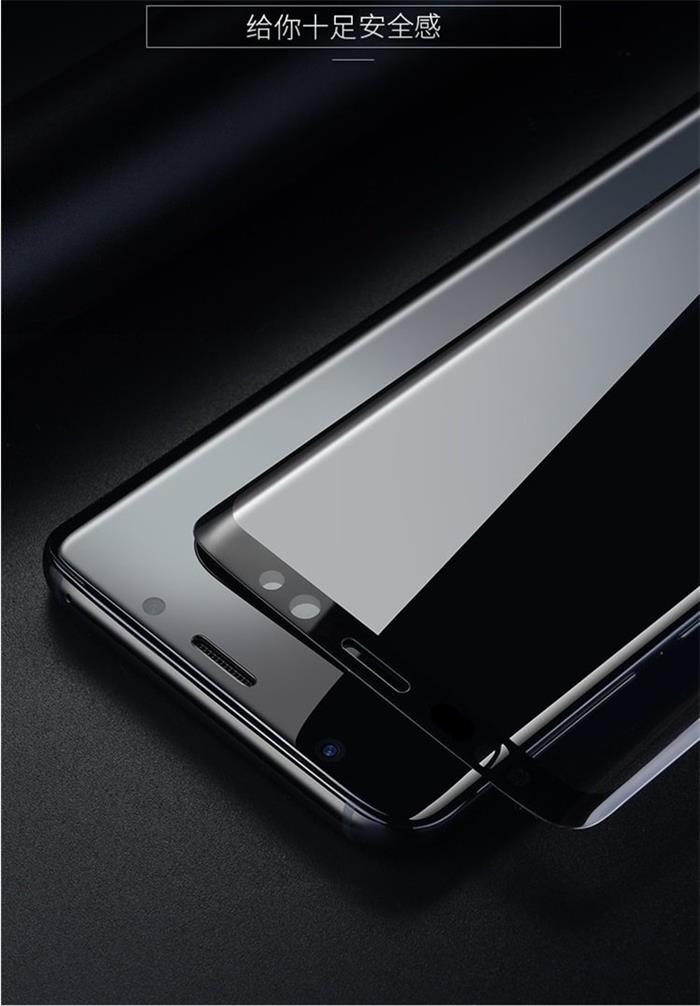 三星S9钢化膜 全屏曲面 SAMSUN 防爆膜 耐用防划 S9 手机膜 手机屏幕保护膜 3D超清晰9H硬度 无气泡 圆边设计 附带透明壳碳纤维后膜 适用于三星S9 (三星S9 5.6寸, 标准全屏版) 