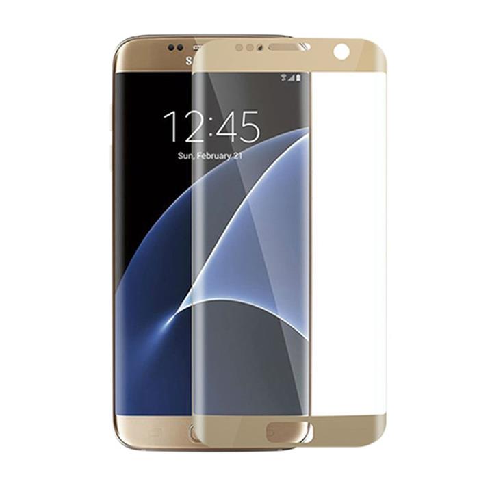 三星S7 Edge曲面钢化玻璃膜 S7手机贴膜 G9350保护膜 高透 高清 抗冲击 防爆 防指纹 0.3MM厚 (5.5寸 S7 Edge丝印全屏版，缩小版皮套专用) 