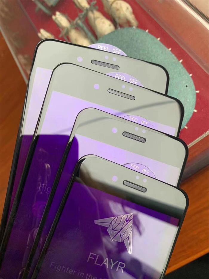 苹果iPhone7p/8p，5.5寸全屏大弧满屏冷雕带防尘网钢化膜 iPhone XR钢化膜 苹果 7p/8p，5.5寸 全屏膜 曲面全覆盖高清手机膜 玻璃防爆贴膜 耐用防划保护膜 9H硬度 圆边设计 适用于Apple (iPhone7p/8p，5.5寸) 