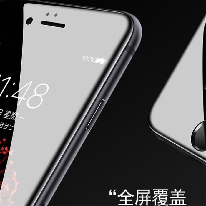 苹果iPhone6/4.7全屏大弧满屏高清冷雕带防尘网钢化膜