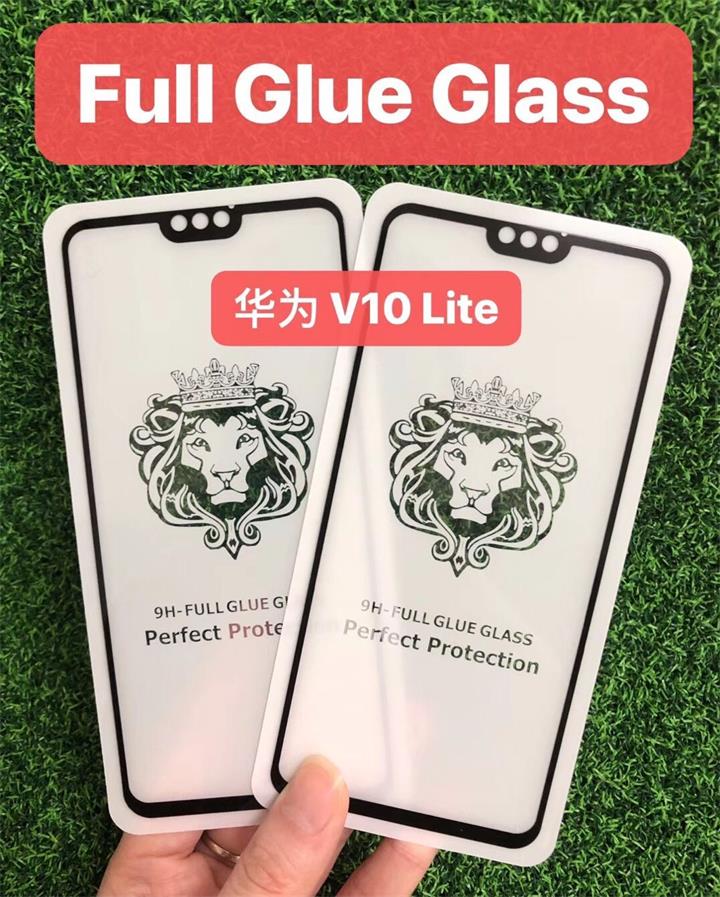 狮子头华为V10Lite狮子头全屏大弧满屏手机贴膜钢化玻璃屏幕防爆保护膜