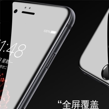 苹果iPhone6/4.7全屏大弧满屏高清冷雕带防尘网手机贴膜钢化玻璃屏幕防爆保护膜
