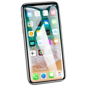 苹果iPhone X/XS手机贴膜钢化膜 苹果iPhone X通用 曲面冷雕全屏覆盖 iPhone X钢化玻璃贴膜 苹果iPhone X防爆膜 耐用防划保护膜 9H硬度 圆边设计 附适用于Apple iPhone X 5.8英寸 (iPhone X钢化膜)