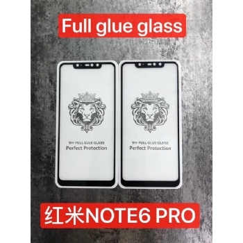 红米NOTE6 pro狮子头全屏大弧满屏手机贴膜钢化玻璃屏幕防爆保护膜