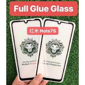 红米note7s狮子头全屏大弧满屏二强丝印手机贴膜钢化玻璃屏幕防爆保护膜