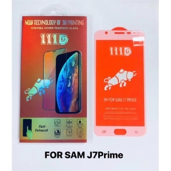 三星SAM J7P rime全屏大弧满屏111D二强丝印手机贴膜钢化玻璃屏幕防爆保护膜