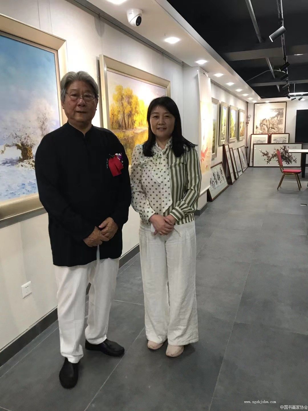 协会领导张红娜女士与原中国美术馆馆长杨炳延