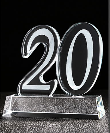 三明水晶奖杯-20周年庆