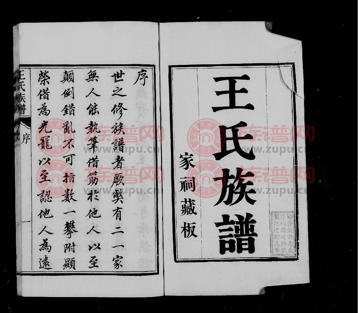江苏海安《王氏族谱》同治二年1863年