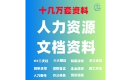 企业人力资源资料库大合集（10万+资料）